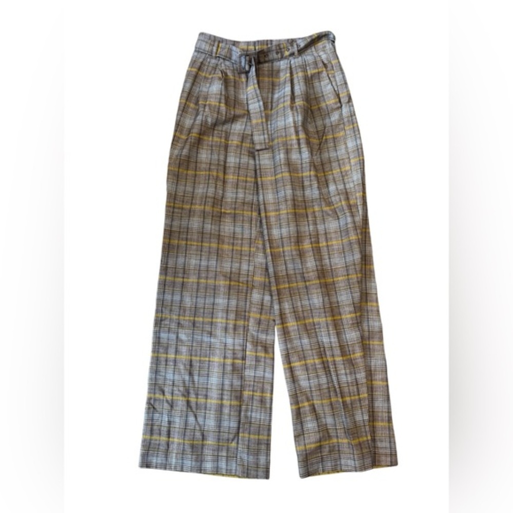 A New Day  Checkered Pants - Gray and Yellow